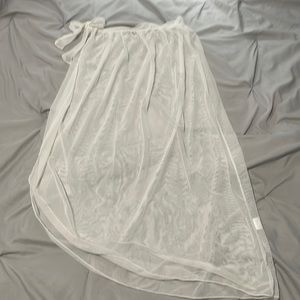 AvidLove White Mesh Bathing Suit Cover